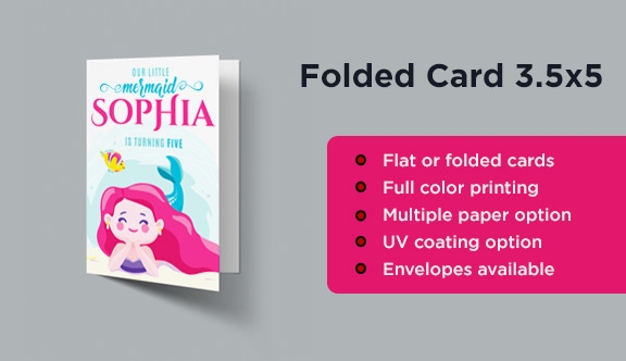 Folded Card - 3.5x5