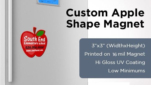 Apple Shape Magnet - 3"x3"