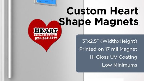 Heart Shape Magnet - 3"x2.5"