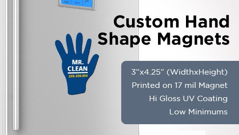 Hand Shape Magnets - 3"x4.25"