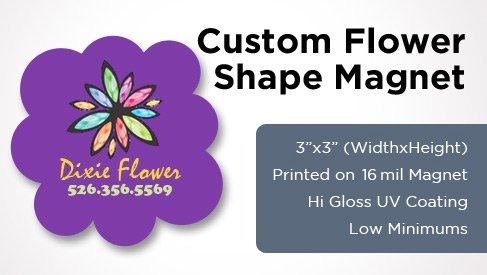 Flower Shape Magnet - 3"x3"