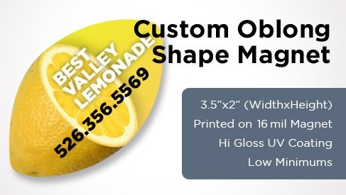 Oblong Shape Magnet - 3.5"x2"