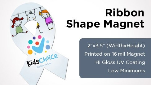 Ribbon Shape Magnet - 2"x3.5"