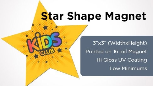 Star Shape Magnet - 3"x3"