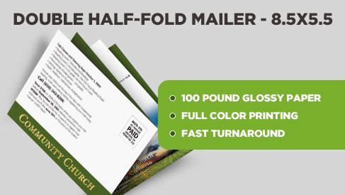 4 Page Half/Half-Fold Tabbed Mailer (17x11 to 8.5x11 to 8.5x5.5)
