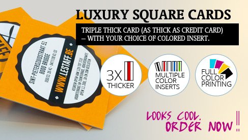 Luxury Square Business Cards 2x2