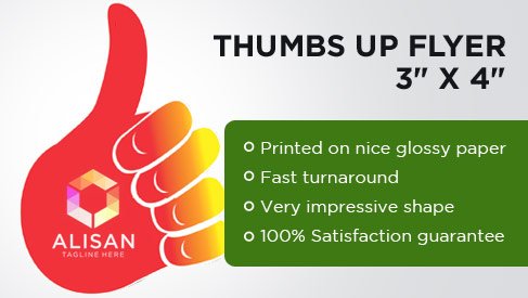 Thumbs Up Flyer - 3" x 4"