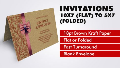 Kraft Paper Folded Card - 10x7 (Flat) to 5x7 (Folded)