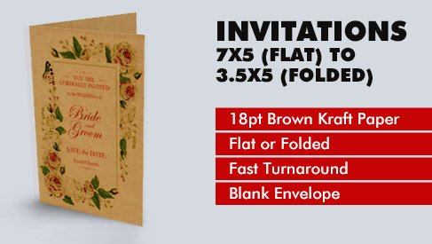 Kraft Paper Folded Card - 7x5 (Flat) to 3.5x5 (Folded)