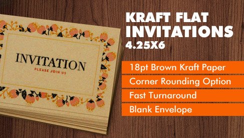 Kraft Paper Flat Card - 4.25x6