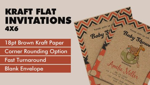 Kraft Paper Flat Card - 4x6