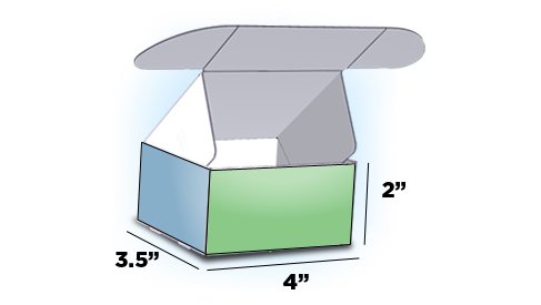 Box - 4"W x 2"H x 3.5"D