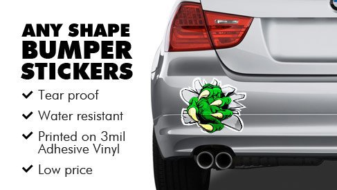 Any Shape Bumper Stickers