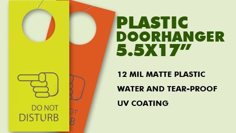 Plastic Doorhanger 5.5x17 inch 