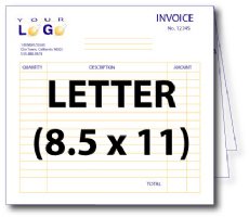 2 Part Carbonless Form : Letter Size