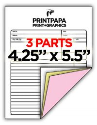 3 Part Carbonless Form - Qtr. Page
