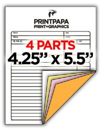 4 Part Carbonless Form - Qtr. Page