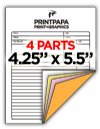4 Part Carbonless Form - Qtr. Page