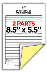 2 Part Carbonless Form (5.5x8.5) Printing, Bay Area, San Jose ...