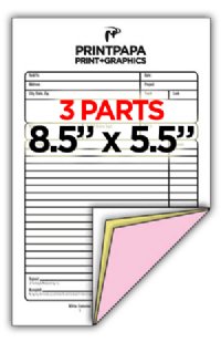 3 Part Carbonless Form - Half Page