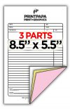3 Part Carbonless Form - Half Page