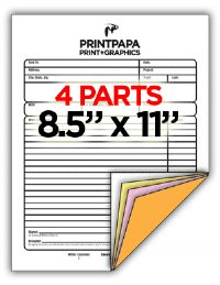 4 Part Carbonless Form - Letter