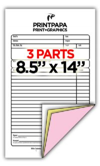 3 Part Carbonless Form - Legal