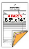 4 Part Carbonless Form - Legal