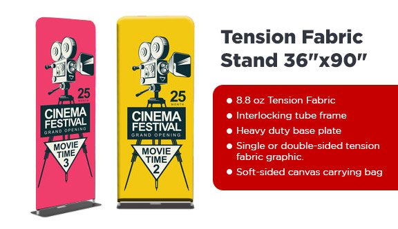 Tension Fabric Stand 36"x90"