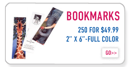 Bookmarks - 2x6 - Printed full color