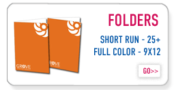 Presentation folders - Short run printed - 25 & more.