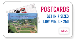 Postcards - great for mailing or handf outs.