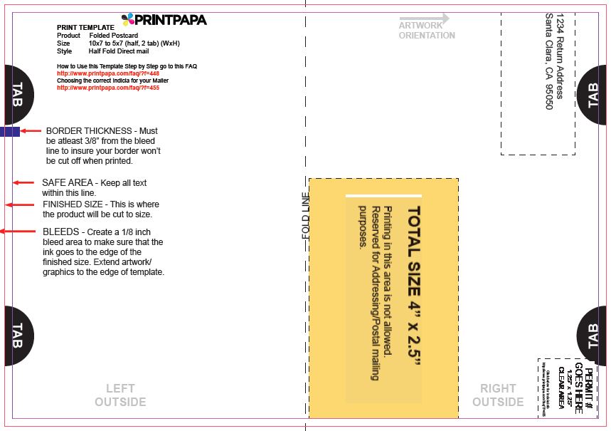 find a printing template printpapa com