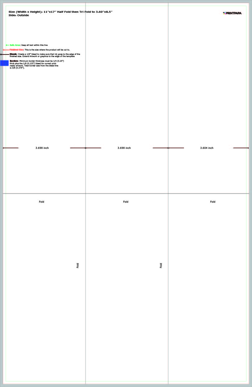 half fold then tri fold brochure template