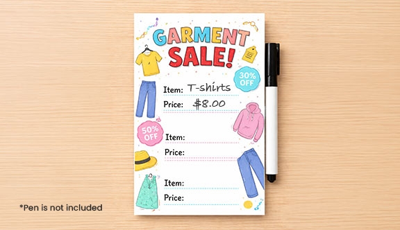 Dry Erase Card - 4x6