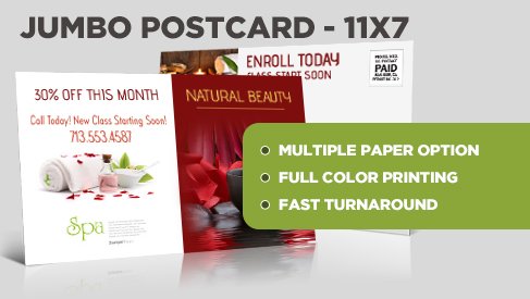 Direct Mail Jumbo Postcard - 11x7
