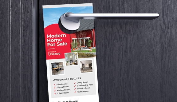 Doorhangers are great for door to door marketting.