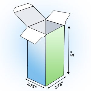 Box - 2.75"W x 5"H x 2.75"D