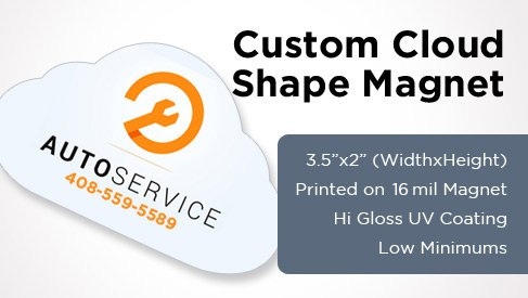 Cloud Shape Magnet - 3.5"x2"