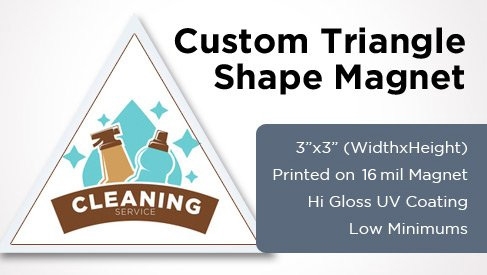 Triangle Shape Magnet - 3"x3"