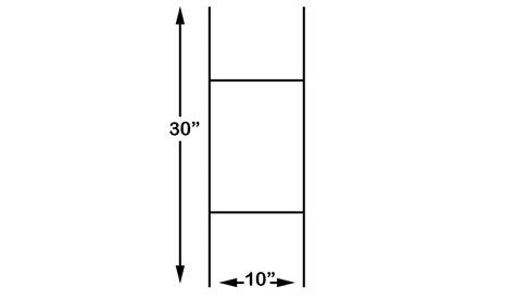 Wire H Step Stake 10"W x 30"H