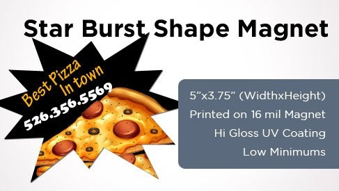 Star Burst Shape Magnet - 5"x3.75"