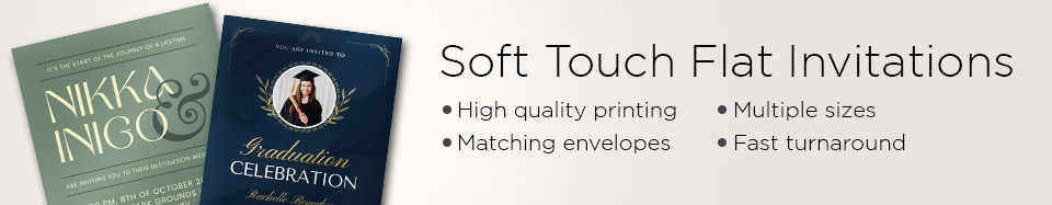 Soft Touch Flat Invitations