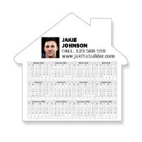 House Shape Calendar Magnet 4.5"W x 3.75" H