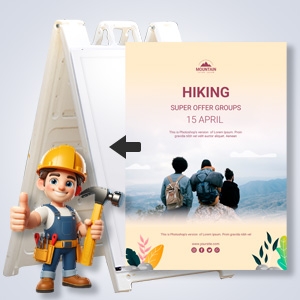 A-Frame 24"x36" Poster Replacement Service