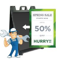 A-Frame 24"x36" Poster Replacement Service