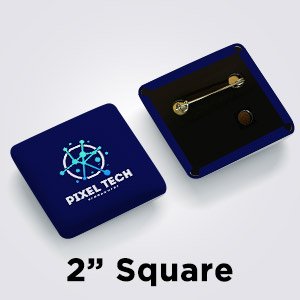 Custom 2" Square Button Pins