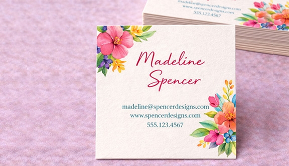 Linen Square Business Card 2.5x2.5