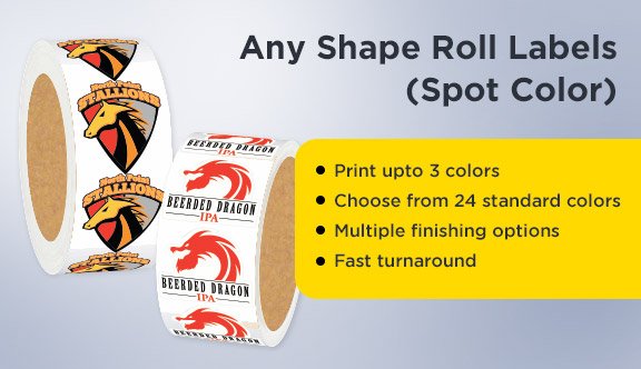 Any Shape Roll Labels (Spot Color)