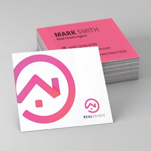 Soft Touch 32pt. Square Business Cards 2.5x2.5
